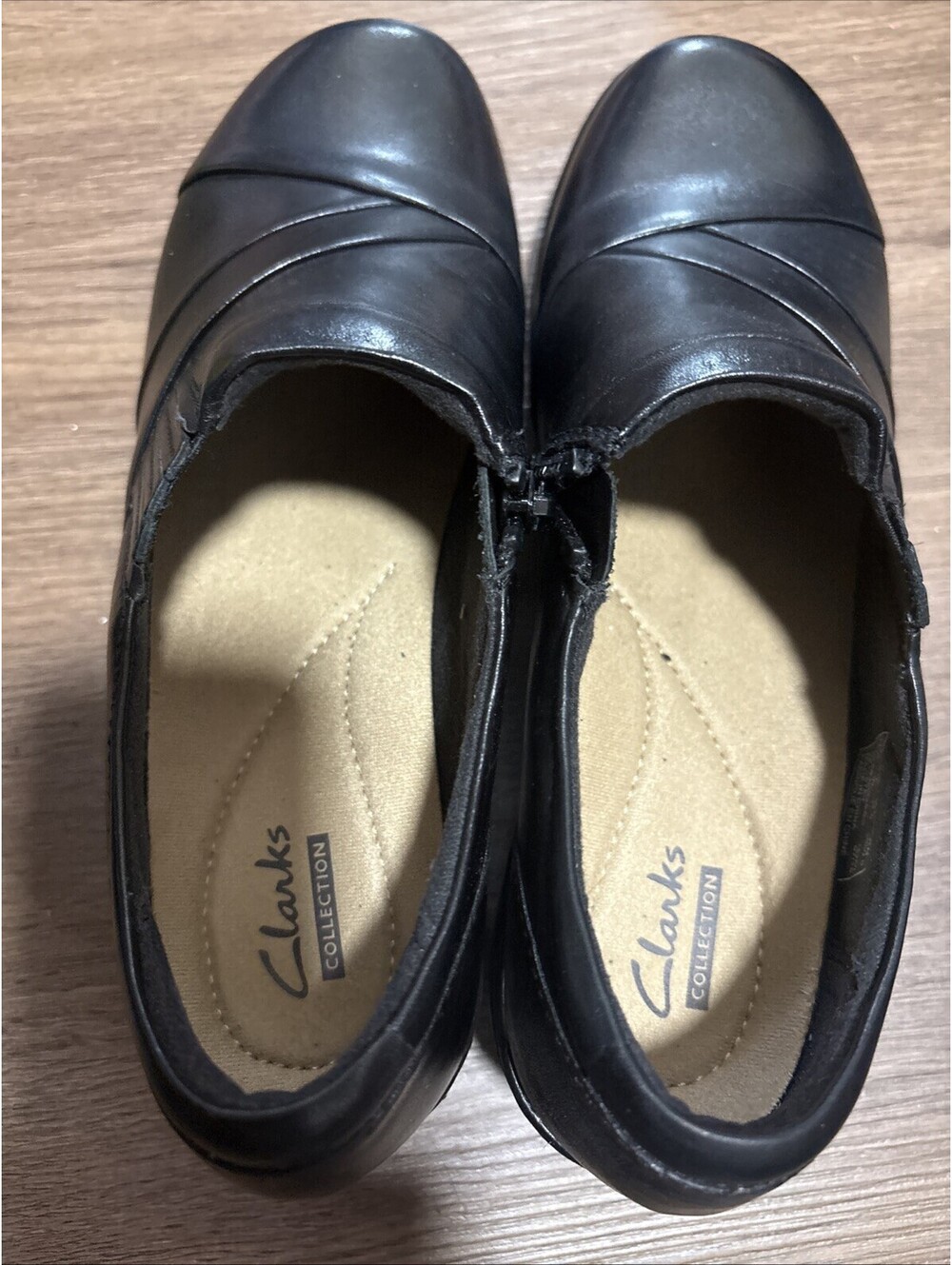 Clarks Collection Woman Shoe Size 8 Black Leather
